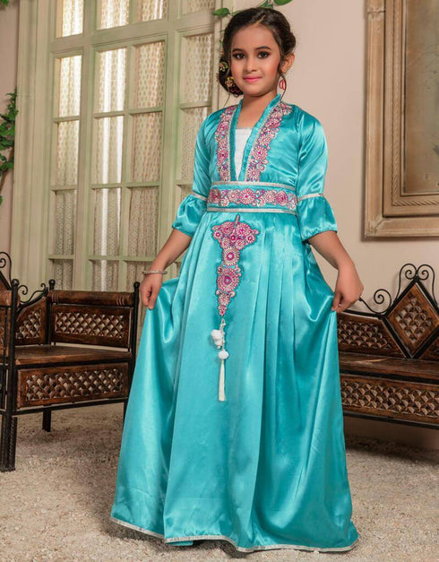 Kids Moroccan Silk Style Kaftan