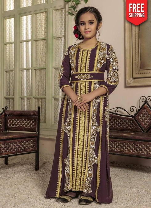 Moroccan Style Kids Islamic Wedding Kaftan