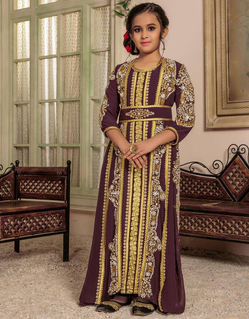 Moroccan Style Kids Islamic Wedding Kaftan