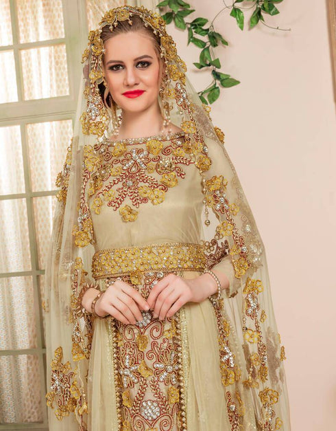 Takchita Wedding Kaftan With Multi Establishment With Veli